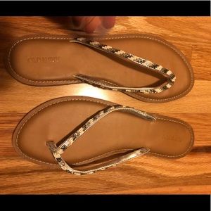 Old navy beaded flip flops, size 10